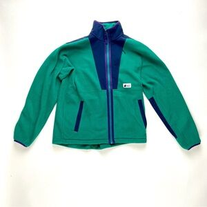 Green and Blue Fleece mountain equipment coop